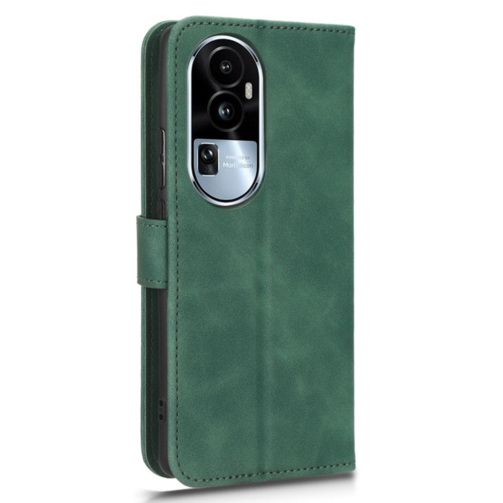 For Oppo Reno10 Pro+ 5G Skin-touch PU Leather Wallet Cover Flip Stand Anti-drop Phone Case