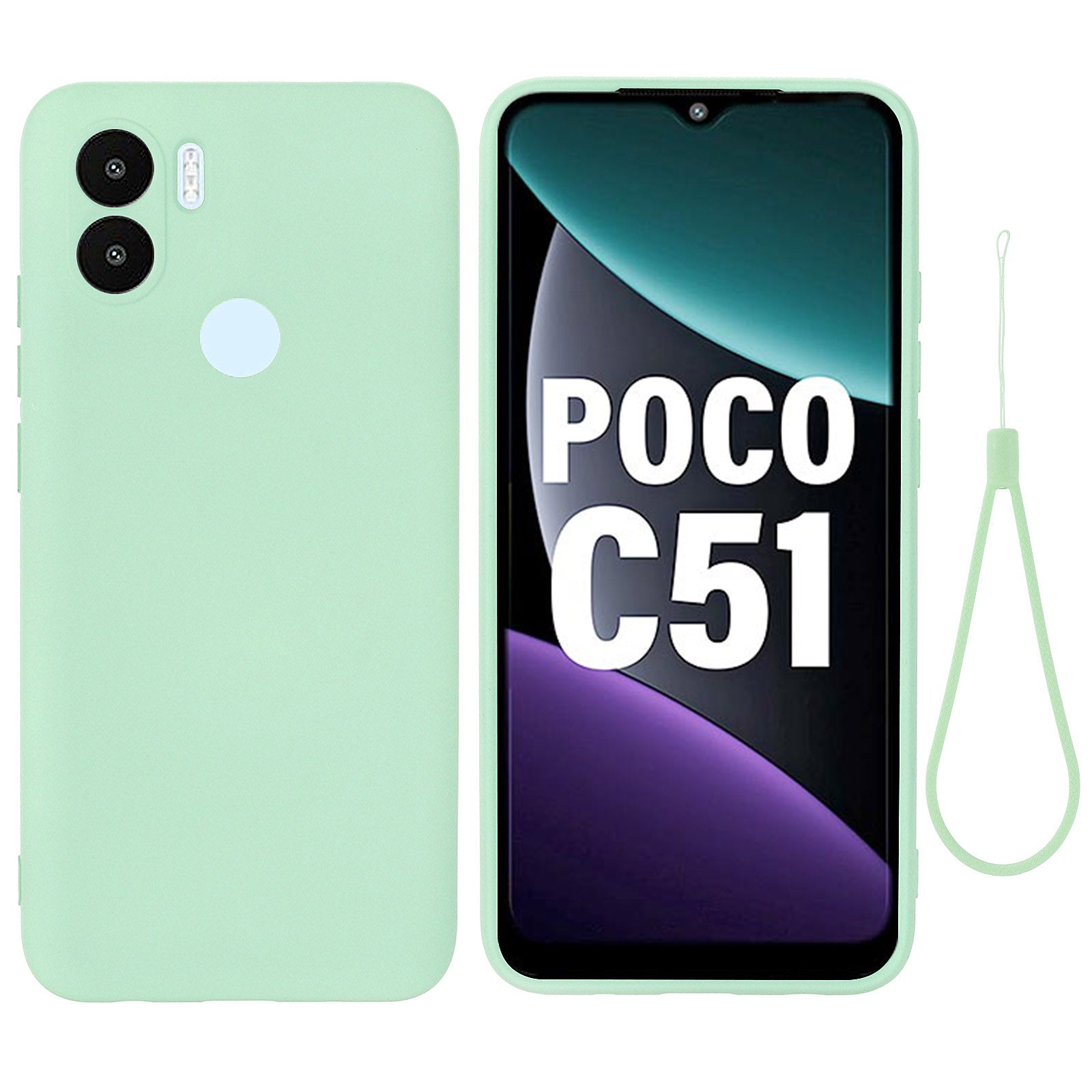 For Xiaomi Poco C51 4G Soft Lining Liquid Silicone Phone Case Drop Protection Back Cover