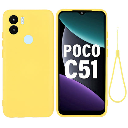 For Xiaomi Poco C51 4G Soft Lining Liquid Silicone Phone Case Drop Protection Back Cover