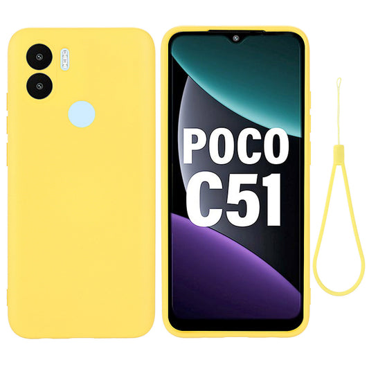 For Xiaomi Poco C51 4G Soft Lining Liquid Silicone Phone Case Drop Protection Back Cover