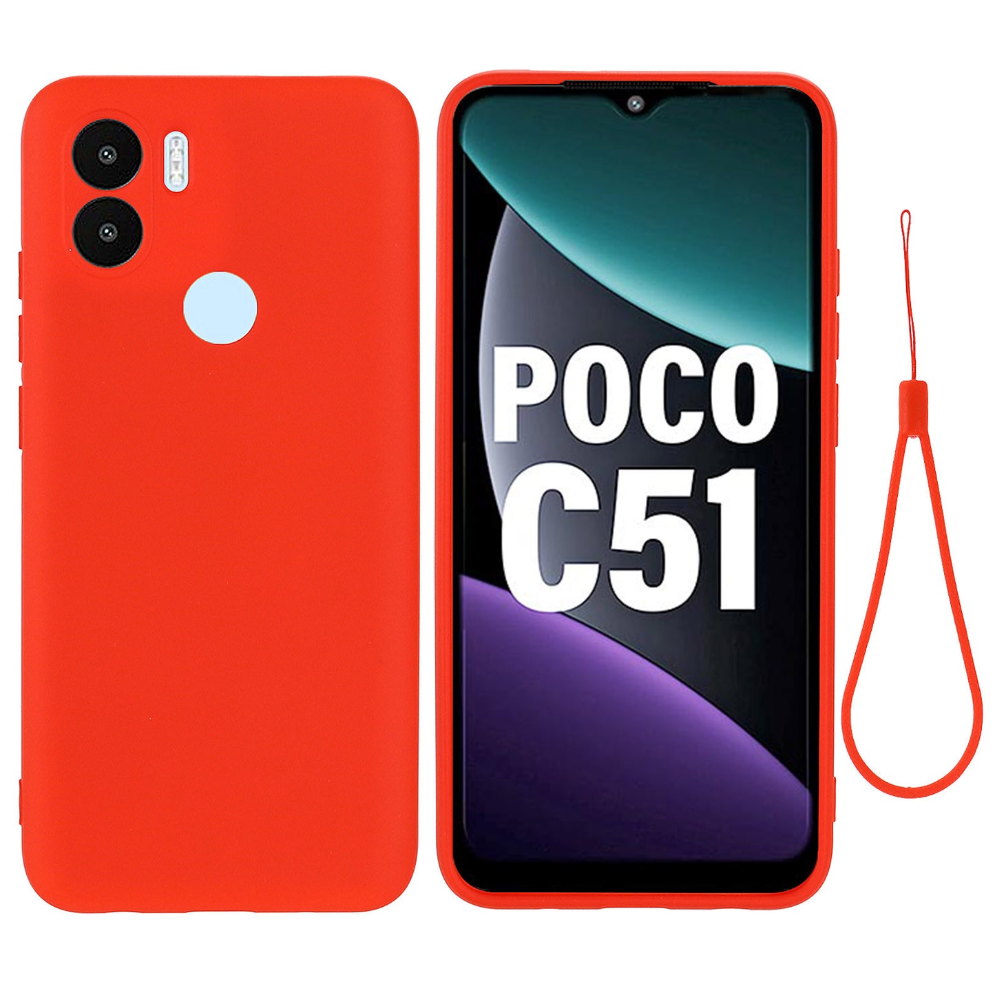 For Xiaomi Poco C51 4G Soft Lining Liquid Silicone Phone Case Drop Protection Back Cover