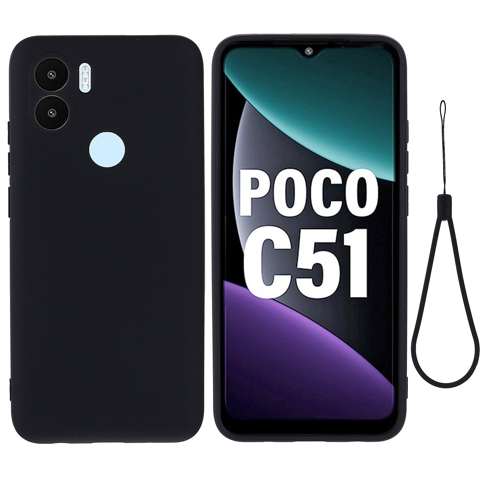 For Xiaomi Poco C51 4G Soft Lining Liquid Silicone Phone Case Drop Protection Back Cover