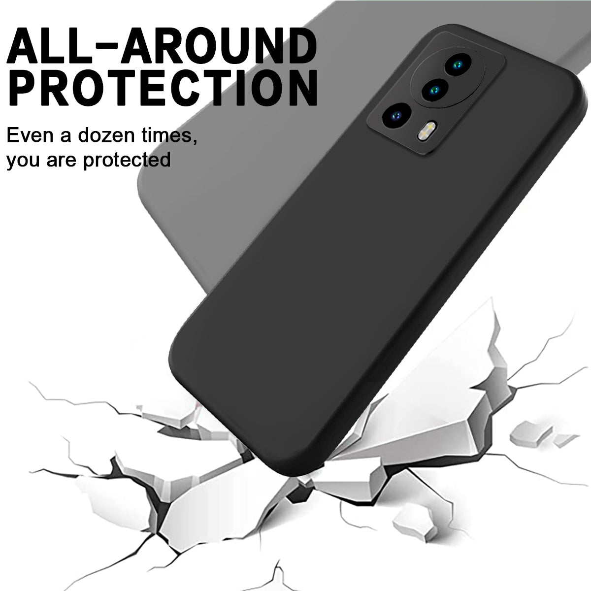 For Xiaomi 12 Lite NE 5G Anti-scratch Back Cover Soft Lining Liquid Silicone Phone Case