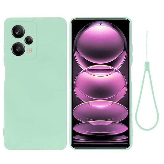 For Xiaomi Redmi Note 12 Explorer 5G Liquid Silicone Phone Case Anti-drop Back Cover with Soft Lining