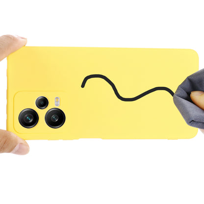 For Xiaomi Redmi Note 12 Explorer 5G Liquid Silicone Phone Case Anti-drop Back Cover with Soft Lining