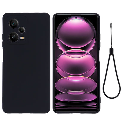 For Xiaomi Redmi Note 12 Explorer 5G Liquid Silicone Phone Case Anti-drop Back Cover with Soft Lining