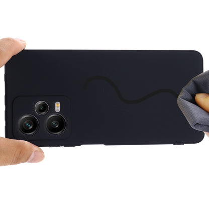 For Xiaomi Redmi Note 12 Explorer 5G Liquid Silicone Phone Case Anti-drop Back Cover with Soft Lining