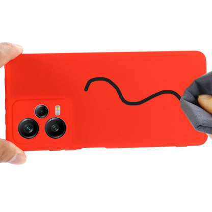 For Xiaomi Redmi Note 12 Explorer 5G Liquid Silicone Phone Case Anti-drop Back Cover with Soft Lining
