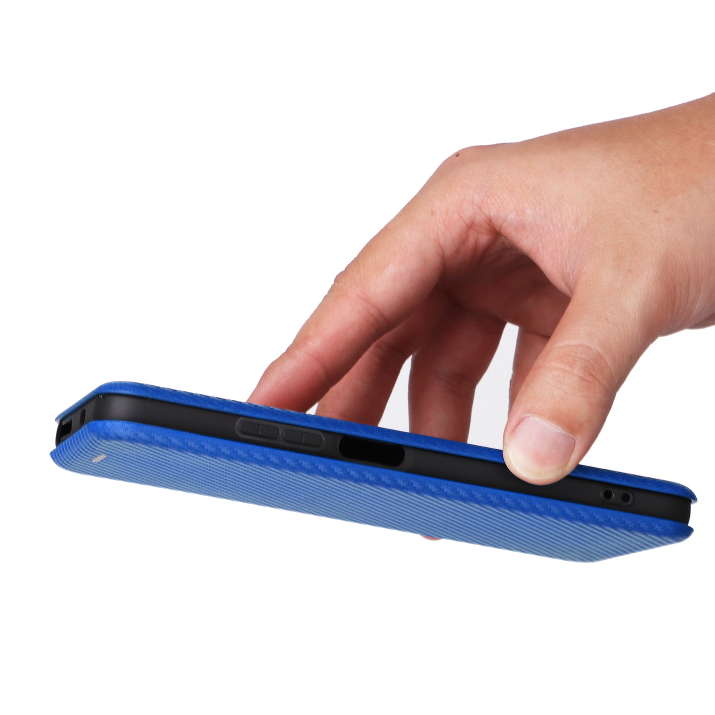 For Xiaomi Redmi Note 12S 4G Card Holder Leather Phone Case Carbon Fiber Texture Stand Cover