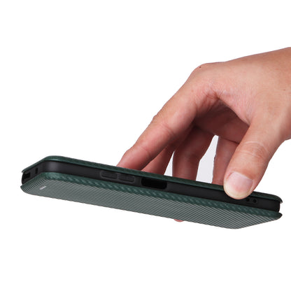 For Xiaomi Redmi Note 12S 4G Card Holder Leather Phone Case Carbon Fiber Texture Stand Cover