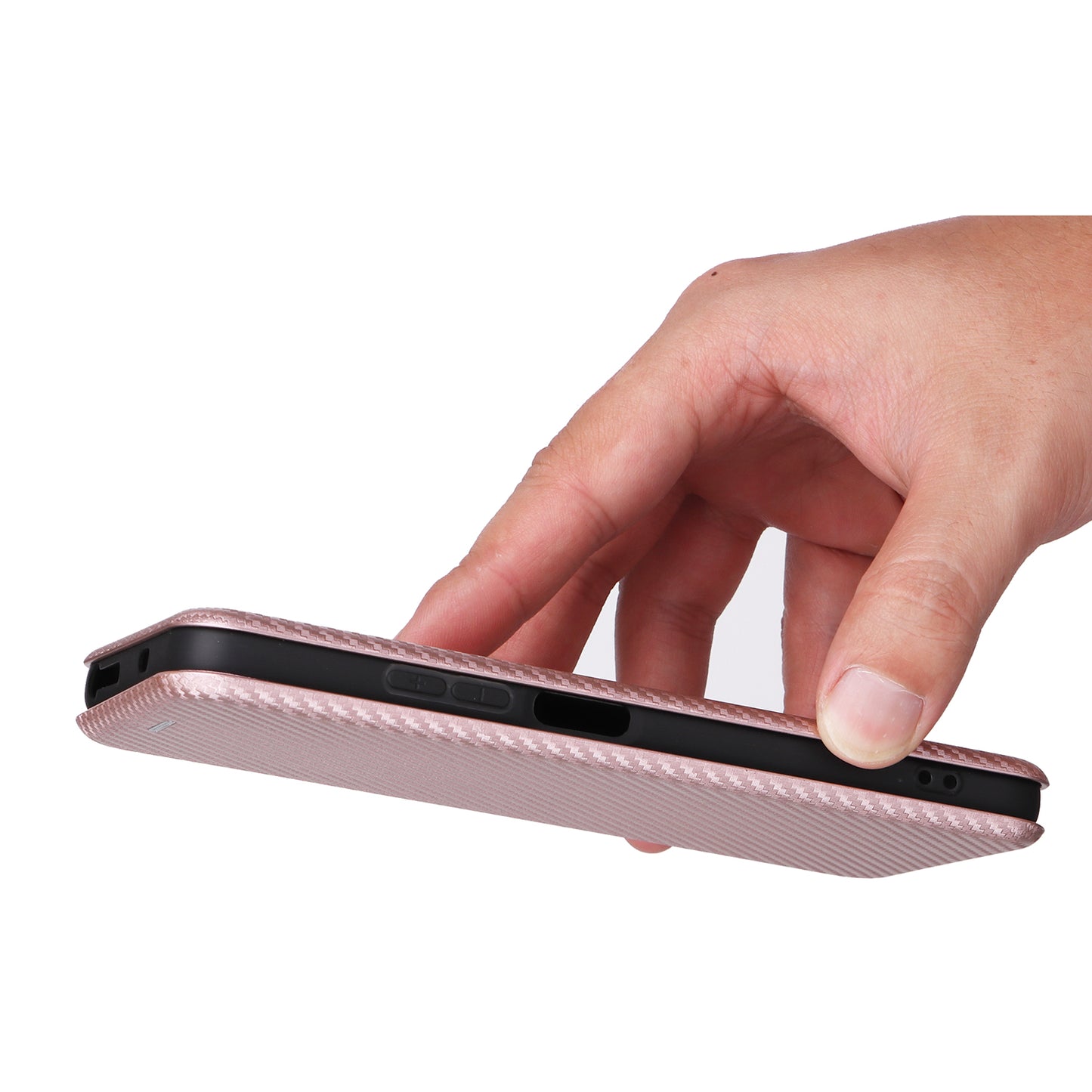 For Xiaomi Redmi Note 12S 4G Card Holder Leather Phone Case Carbon Fiber Texture Stand Cover