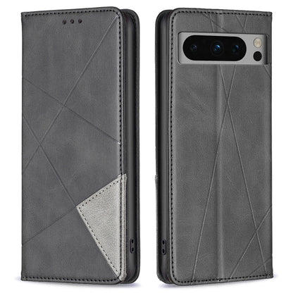 For Google Pixel 8 Pro Imprinted Line Phone Case Stand Leather Card Holder Phone Cover