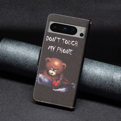 For Google Pixel 8 Pro Flip Stand Phone Case Pattern Printing PU Leather Wallet Cover