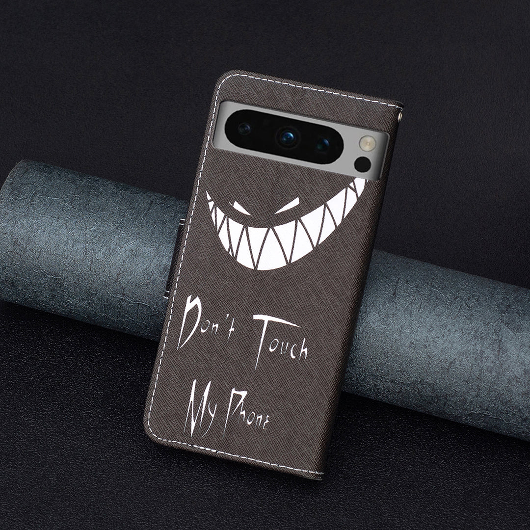 For Google Pixel 8 Pro Flip Stand Phone Case Pattern Printing PU Leather Wallet Cover