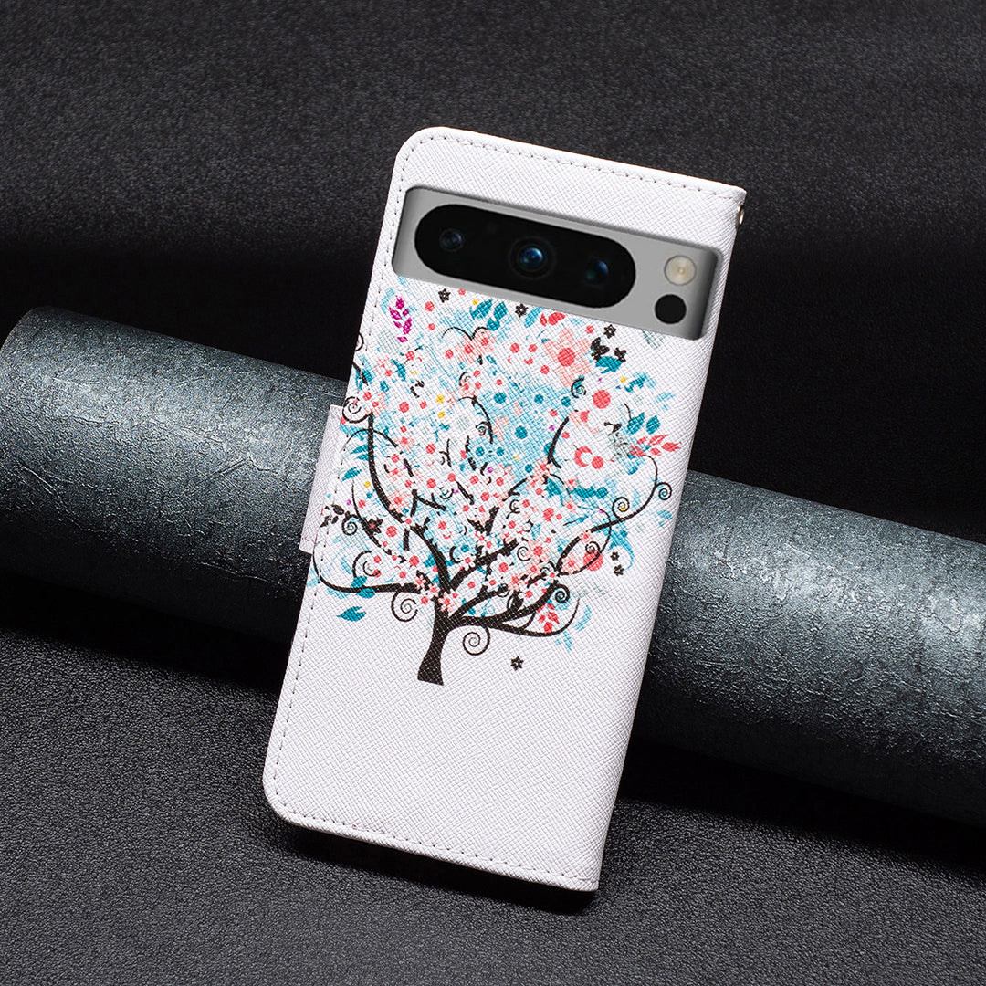 For Google Pixel 8 Pro Flip Stand Phone Case Pattern Printing PU Leather Wallet Cover