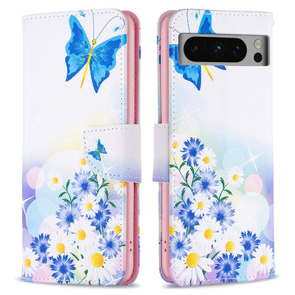 For Google Pixel 8 Pro Flip Stand Phone Case Pattern Printing PU Leather Wallet Cover