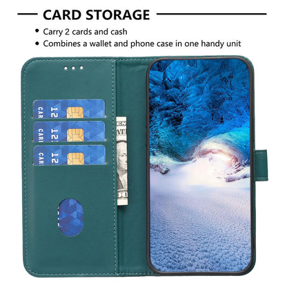 BINFEN COLOR BF17 For Google Pixel 8 Pro TPU+PU Leather Cover Wallet Magnetic Cell Phone Stand Case