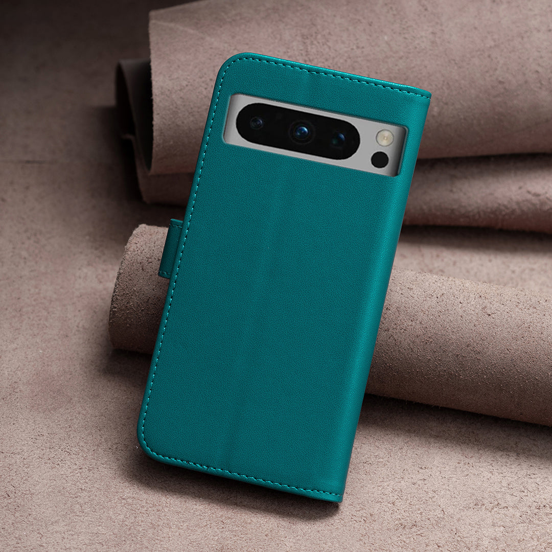 BINFEN COLOR BF17 For Google Pixel 8 Pro TPU+PU Leather Cover Wallet Magnetic Cell Phone Stand Case