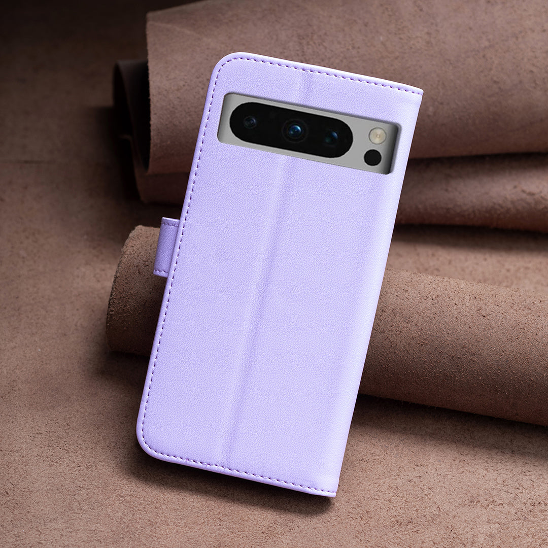 BINFEN COLOR BF17 For Google Pixel 8 Pro TPU+PU Leather Cover Wallet Magnetic Cell Phone Stand Case