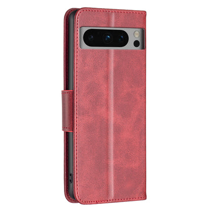 PU Leather Phone Cover For Google Pixel 8 Pro , Stand Phone Case Solid Color Wallet Textured Drop-proof Shell