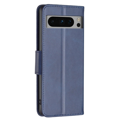 PU Leather Phone Cover For Google Pixel 8 Pro , Stand Phone Case Solid Color Wallet Textured Drop-proof Shell