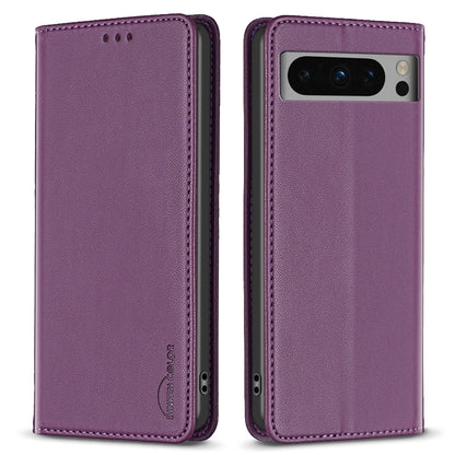 BINFEN COLOR BF18 Protective Case for Google Pixel 8 Pro Phone Case Leather Flip Cover with Card Holder