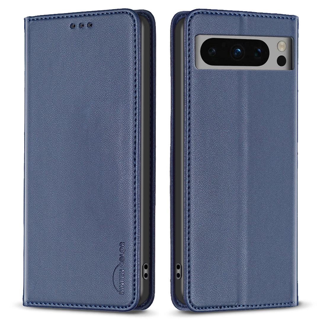 BINFEN COLOR BF18 Protective Case for Google Pixel 8 Pro Phone Case Leather Flip Cover with Card Holder