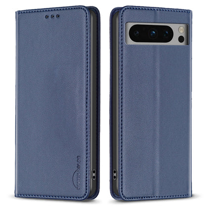 BINFEN COLOR BF18 Protective Case for Google Pixel 8 Pro Phone Case Leather Flip Cover with Card Holder