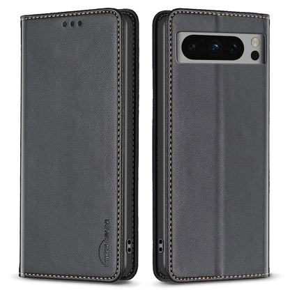 BINFEN COLOR BF18 Protective Case for Google Pixel 8 Pro Phone Case Leather Flip Cover with Card Holder