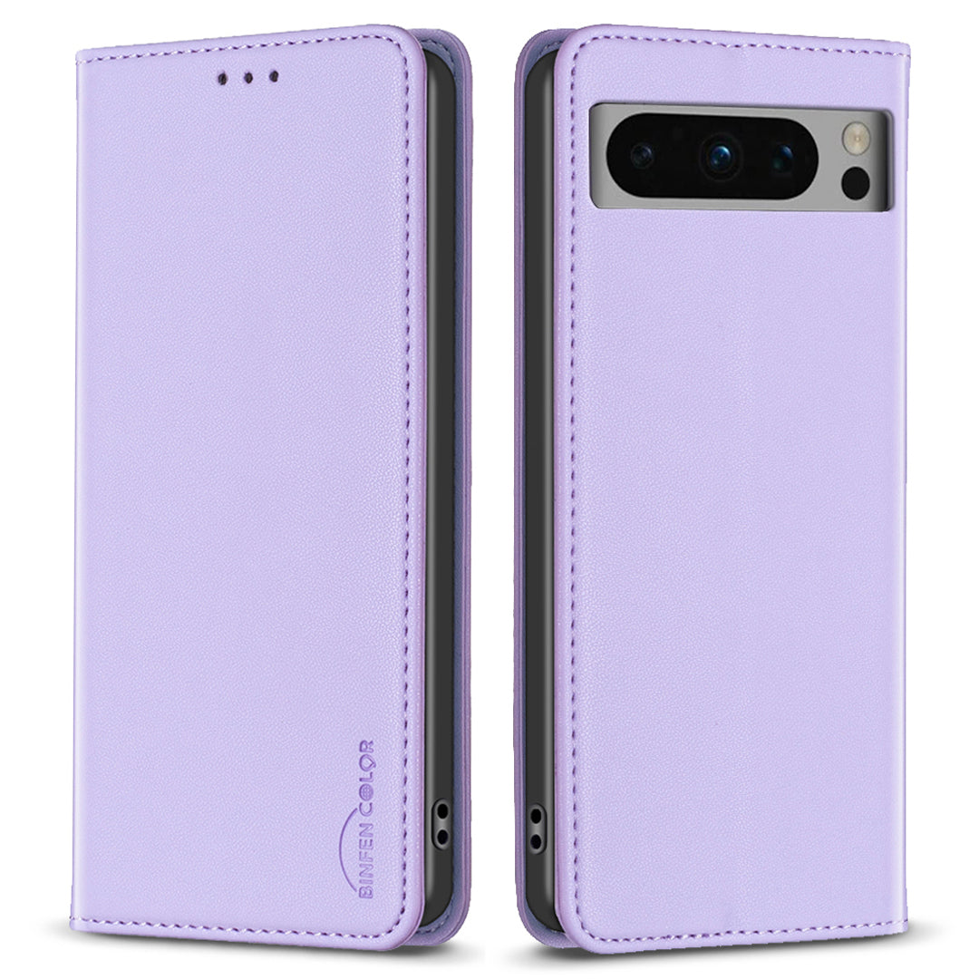BINFEN COLOR BF18 Protective Case for Google Pixel 8 Pro Phone Case Leather Flip Cover with Card Holder