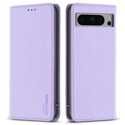 BINFEN COLOR BF18 Protective Case for Google Pixel 8 Pro Phone Case Leather Flip Cover with Card Holder