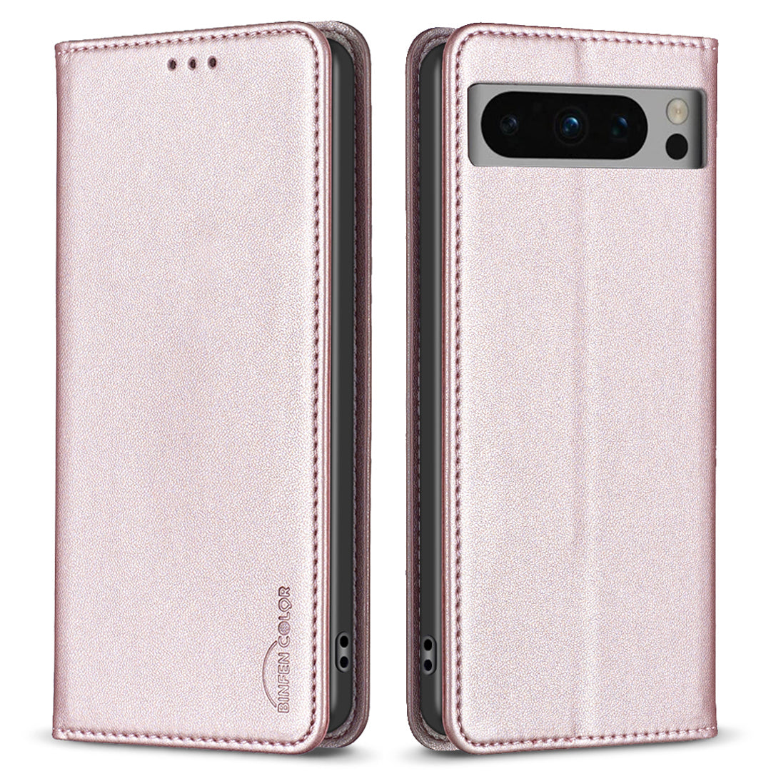 BINFEN COLOR BF18 Protective Case for Google Pixel 8 Pro Phone Case Leather Flip Cover with Card Holder