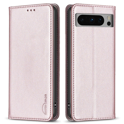 BINFEN COLOR BF18 Protective Case for Google Pixel 8 Pro Phone Case Leather Flip Cover with Card Holder