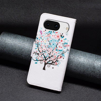 For Google Pixel 8 Pattern Printing Leather Wallet Phone Cover Flip Stand Protective Case