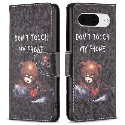 For Google Pixel 8 Pattern Printing Leather Wallet Phone Cover Flip Stand Protective Case