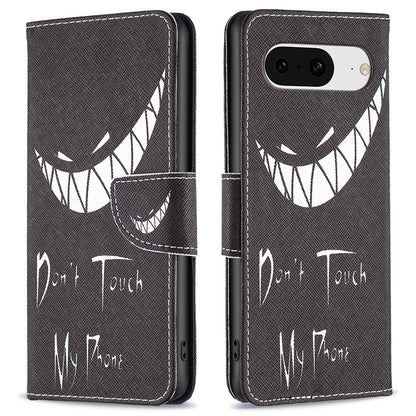 For Google Pixel 8 Pattern Printing Leather Wallet Phone Cover Flip Stand Protective Case