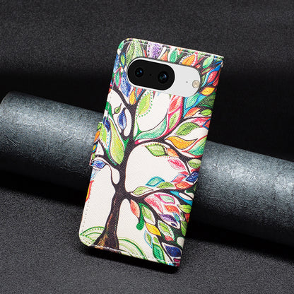 For Google Pixel 8 Pattern Printing Leather Wallet Phone Cover Flip Stand Protective Case