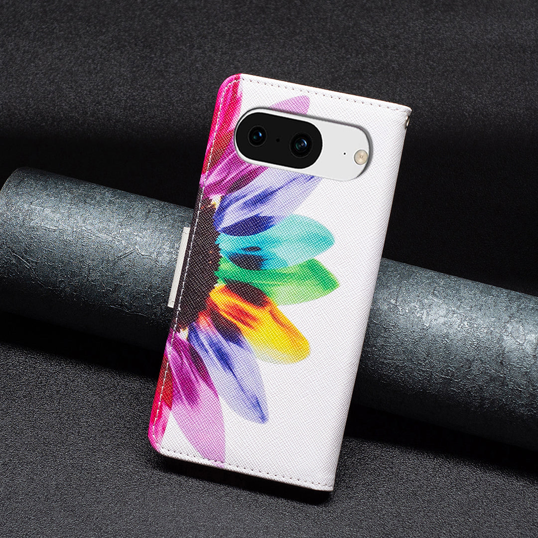 For Google Pixel 8 Pattern Printing Leather Wallet Phone Cover Flip Stand Protective Case