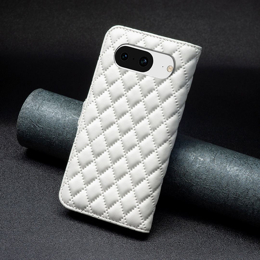 BINFEN COLOR BF Style-14 for Google Pixel 8 Wallet Phone Case Imprinted PU Leather Stand Cover