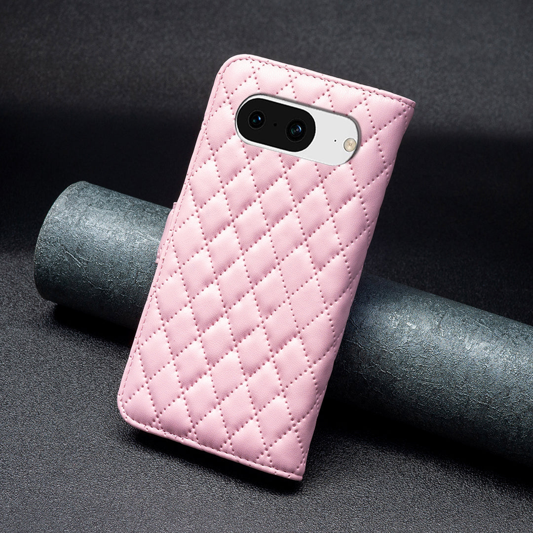 BINFEN COLOR BF Style-14 for Google Pixel 8 Wallet Phone Case Imprinted PU Leather Stand Cover