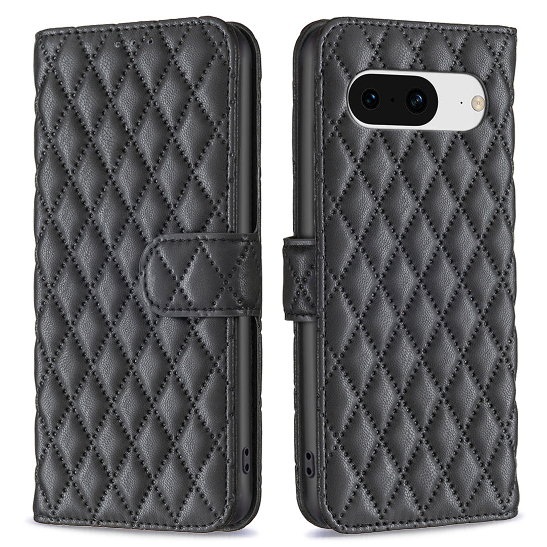 BINFEN COLOR BF Style-14 for Google Pixel 8 Wallet Phone Case Imprinted PU Leather Stand Cover