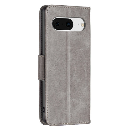 For Google Pixel 8 Textured Stand Phone Case Solid Color Wallet PU Leather + Inner TPU Phone Cover