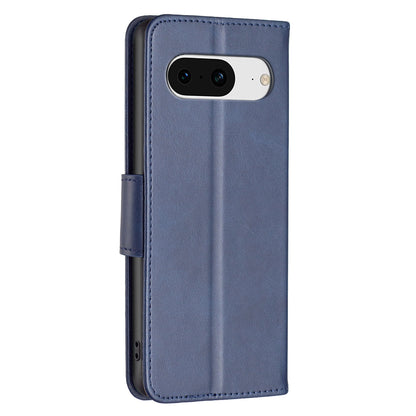 For Google Pixel 8 Textured Stand Phone Case Solid Color Wallet PU Leather + Inner TPU Phone Cover