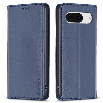 BINFEN COLOR BF18 Card Slot Phone Case for Google Pixel 8 Shockproof Case Leather Folio Flip Cover