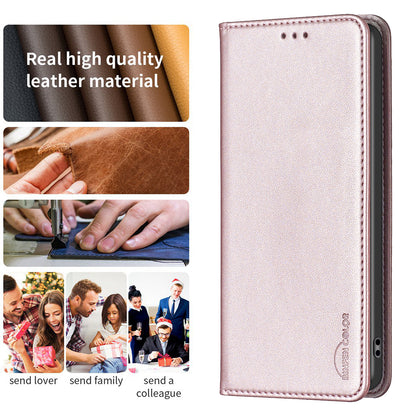 BINFEN COLOR BF18 Card Slot Phone Case for Google Pixel 8 Shockproof Case Leather Folio Flip Cover