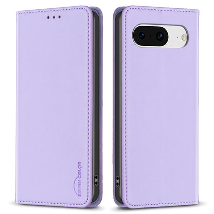 BINFEN COLOR BF18 Card Slot Phone Case for Google Pixel 8 Shockproof Case Leather Folio Flip Cover