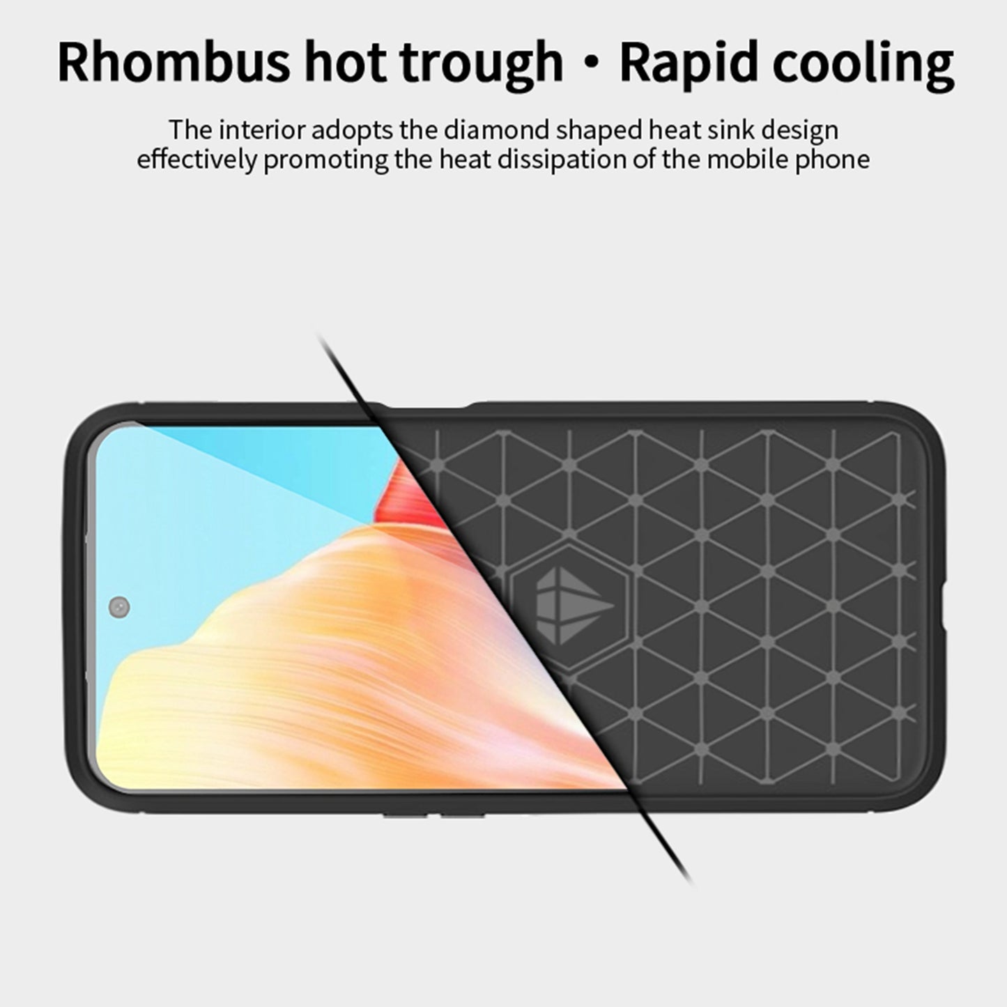 MOFI JK TPU Series-1 Soft TPU Phone Case for Oppo A1 5G Carbon Fiber Brushed Anti-Drop Phone Cover