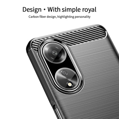 MOFI JK TPU Series-1 Soft TPU Phone Case for Oppo A1 5G Carbon Fiber Brushed Anti-Drop Phone Cover