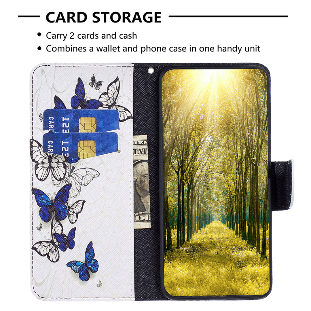 For Xiaomi Poco F5 5G / Redmi Note 12 Turbo Pattern Printing Leather Phone Case Wallet Stand Cover