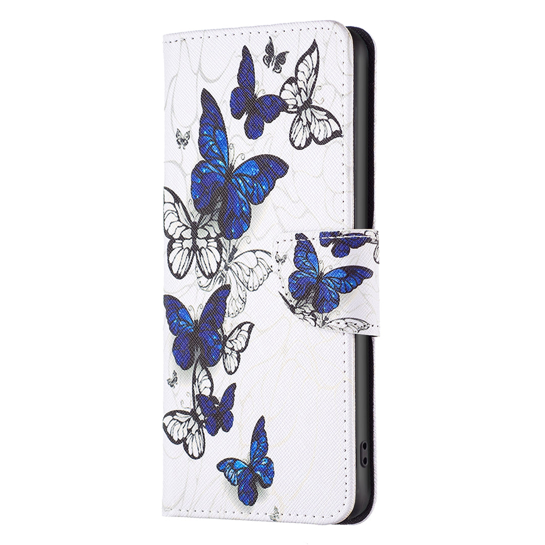 For Xiaomi Poco F5 5G / Redmi Note 12 Turbo Pattern Printing Leather Phone Case Wallet Stand Cover